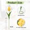 24 Pcs Yellow Artificial Tulips Real Touch PU Faux Flowers, 13.5 Inch Silk Tulips with Stems, Faux Tulip Bouquet for Vase, Home Decor, Wedding, Mother’s Day Centerpieces